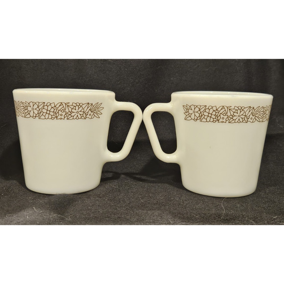 Lot of 2 Pyrex Woodland Brown Coffee Cup Mugs - Picture 6 of 6